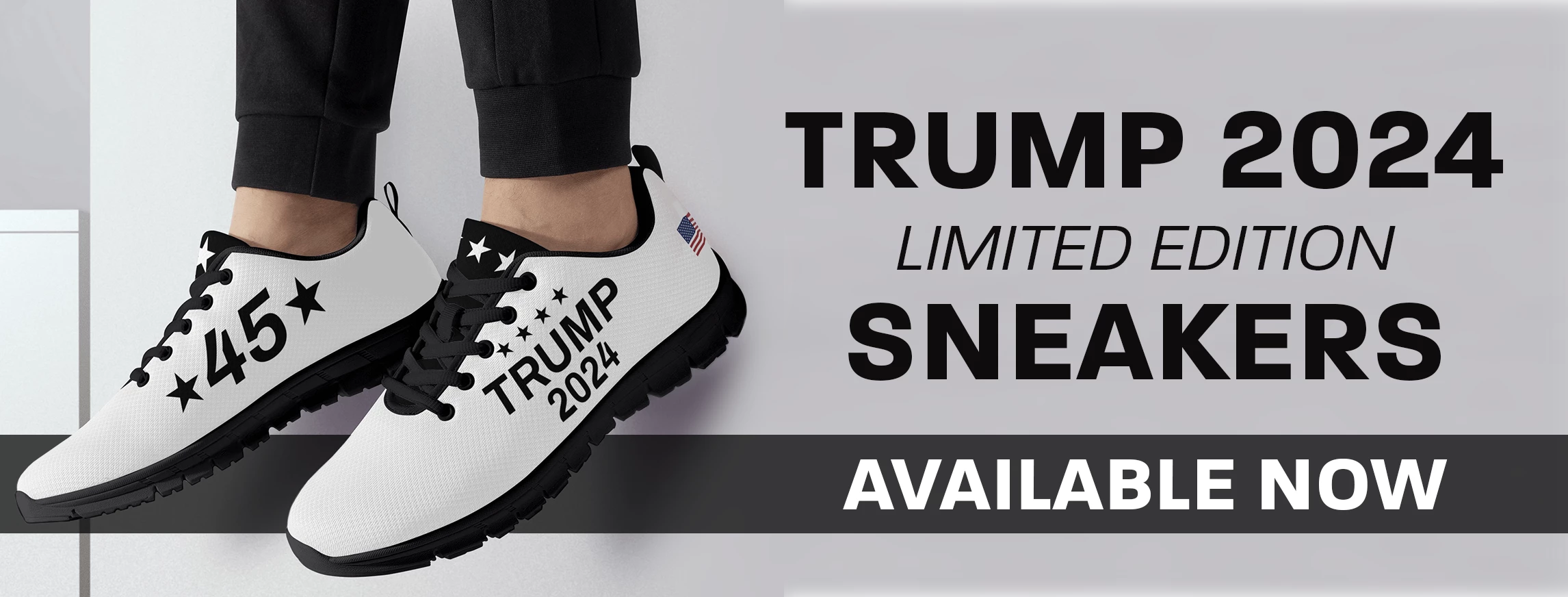 White & Black Trump Shoes