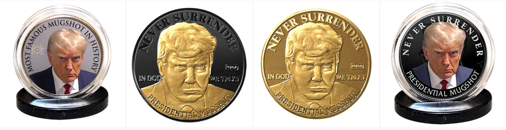 Gold Trump Mugshot Coin